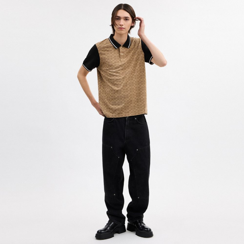 Coach Signature Polo Tan Signature