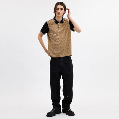 Coach Signature Polo Tan Signature