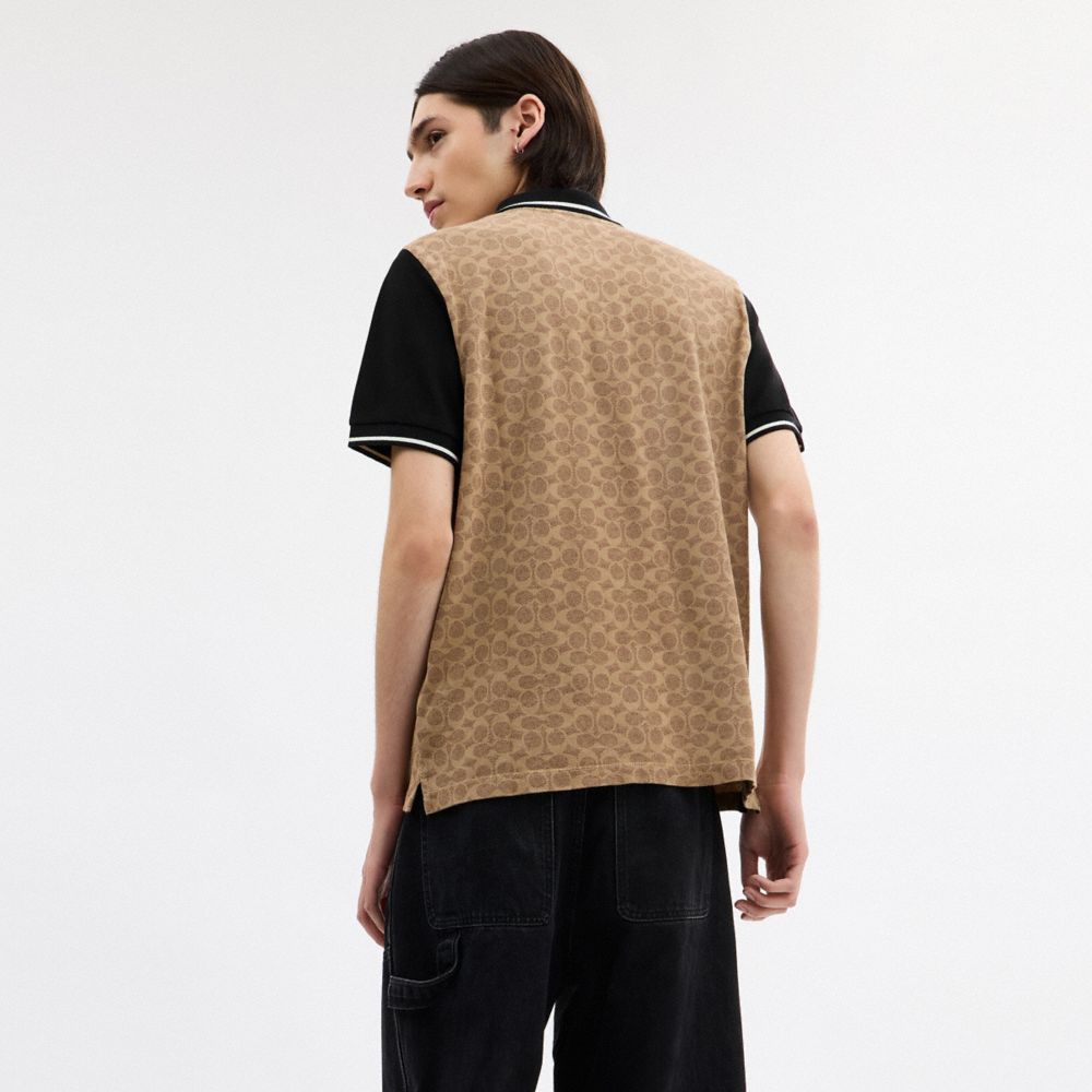 Coach Signature Polo Tan Signature