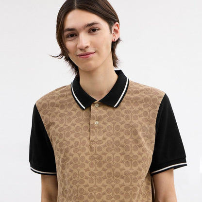 Coach Signature Polo Tan Signature
