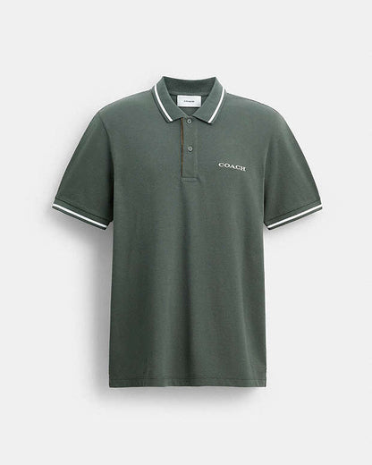 Signature Trim Polo In Organic Cotton Ivy Ivy