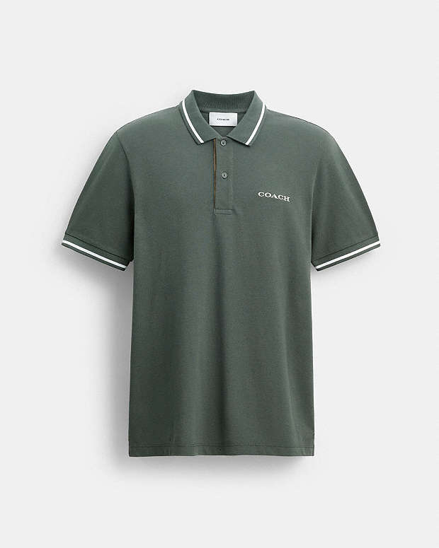 Signature Trim Polo In Organic Cotton Ivy Ivy