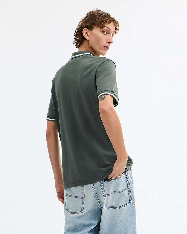Signature Trim Polo In Organic Cotton Ivy Ivy