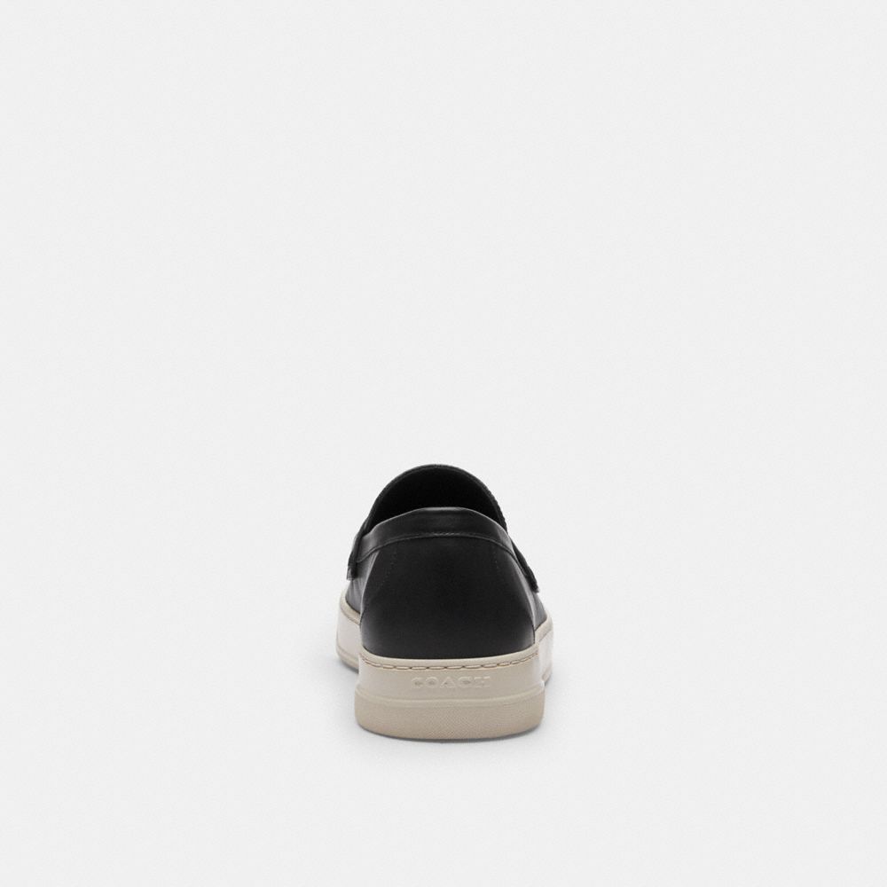Coach Hybrid Loafer With Signature Canvas Charcoal Black
