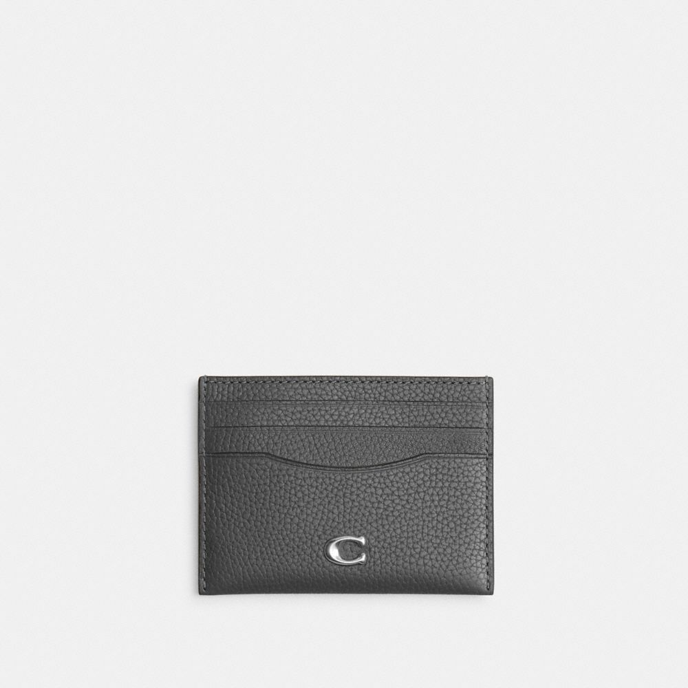 Coach Card Case Charcoal