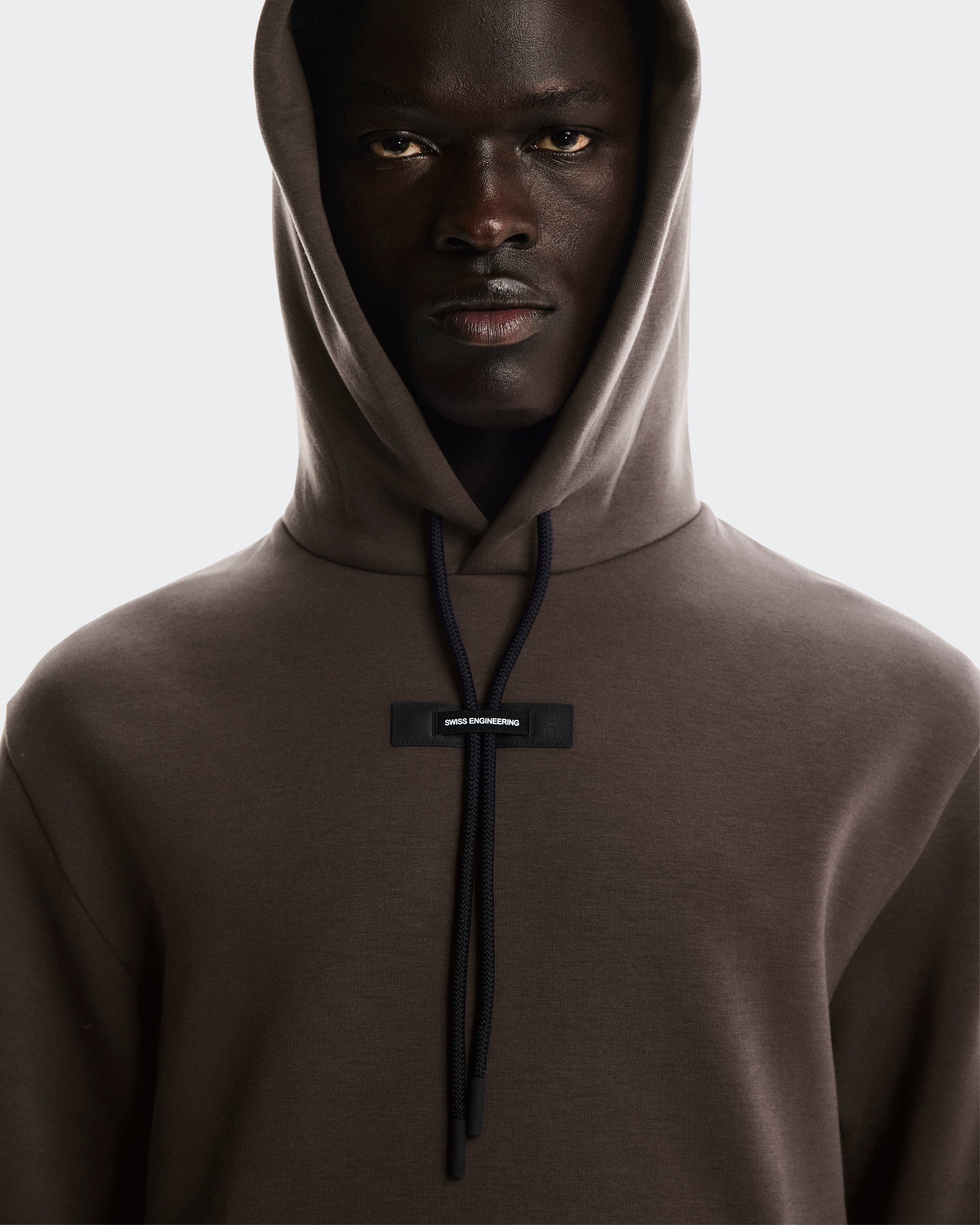 On Focus Tech Hoodie Pebble