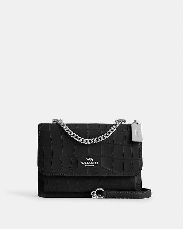 Klare Crossbody Bag Novelty Leather-Silver-Black Novelty Leather-Silver-Black