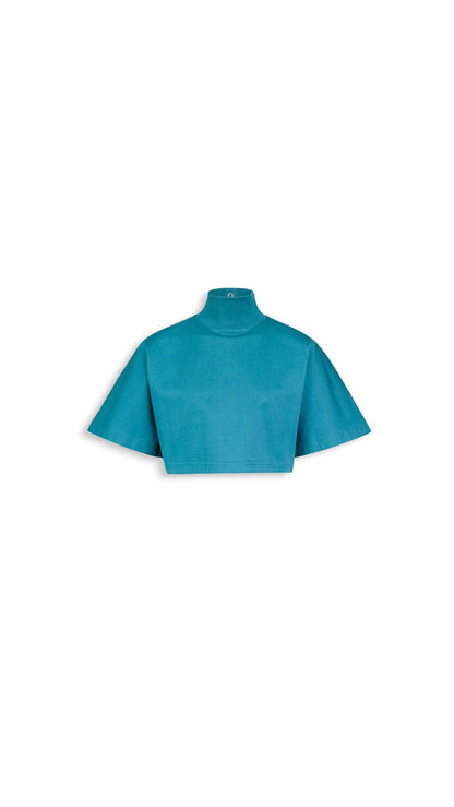 Alaïa Cropped Cotton Jersey T-Shirt