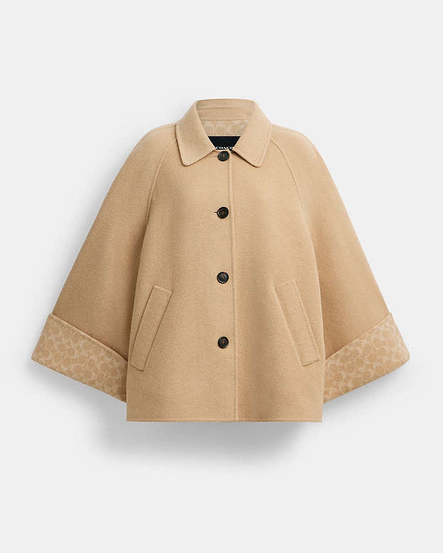 Wool Swing Coat Almond Almond