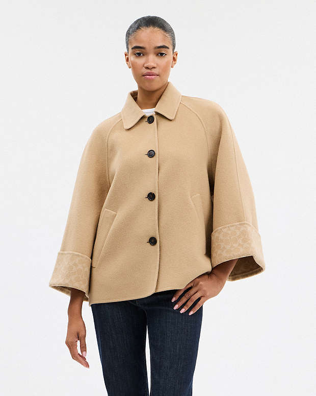 Wool Swing Coat Almond Almond