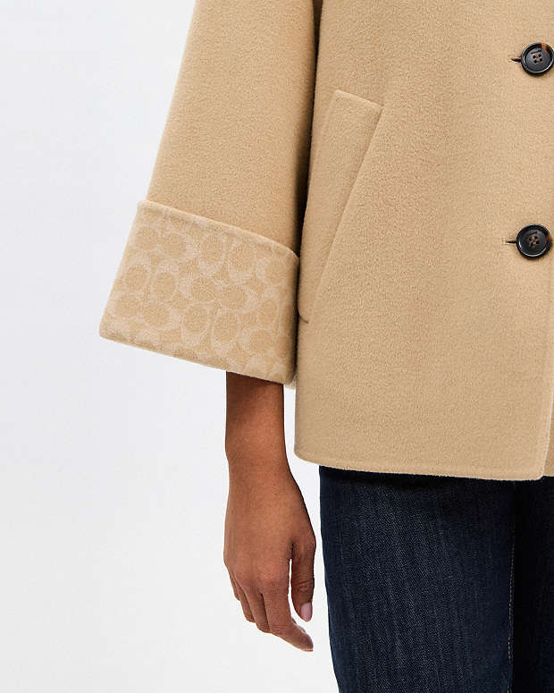 Wool Swing Coat Almond Almond