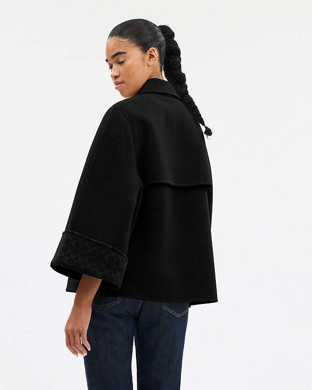 Wool Swing Coat Black Black