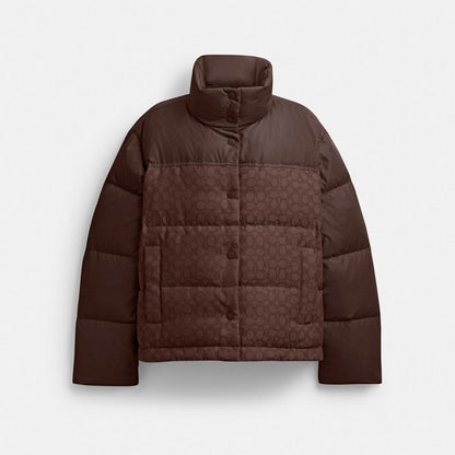 Coach Signature Down Jacket Maple