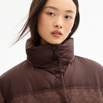 Coach Signature Down Jacket Maple