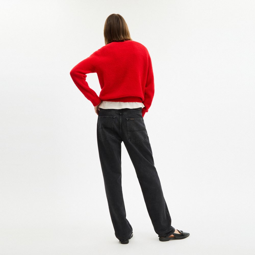 Coach Coach Embroidered Crewneck Sweater Red