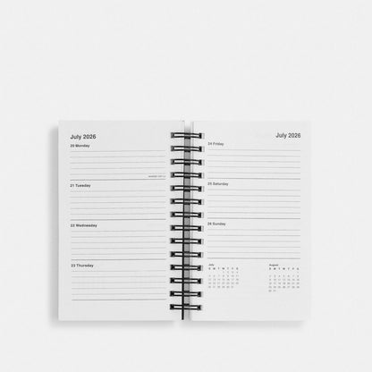 Coach 2025   2026 3 X5 Spiral Diary Book Multi