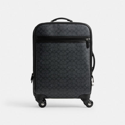 Coach Wheeled Carry On In Signature Canvas Charcoal