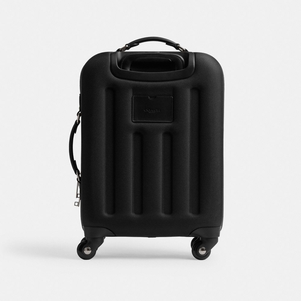 Coach Wheeled Carry On In Signature Canvas Charcoal