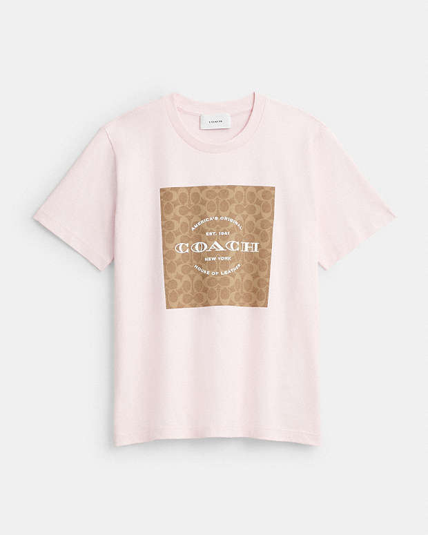 Signature Square T Shirt Light Pink Light Pink