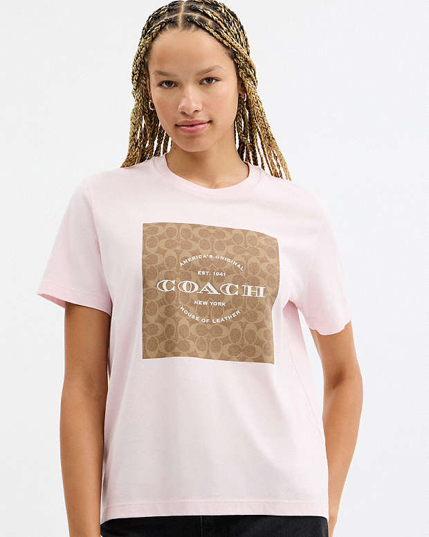 Signature Square T Shirt Light Pink Light Pink