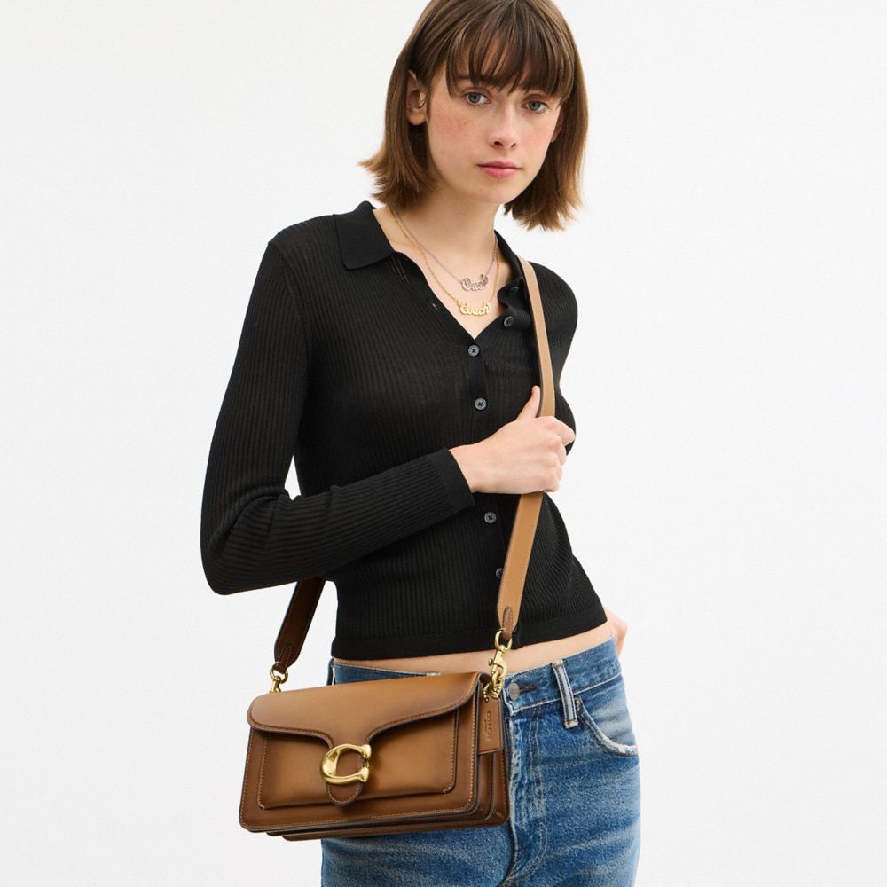 Coach Tabby Shoulder Bag 26 Brass Honey Brown