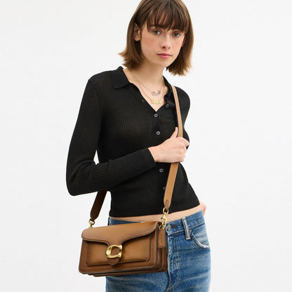 Coach Tabby Shoulder Bag 26 Brass Honey Brown
