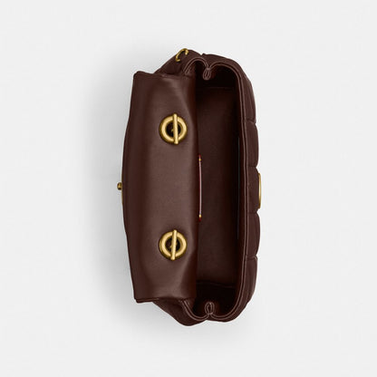 Coach Tabby Top Handle Bag With Quilting Brass Maple