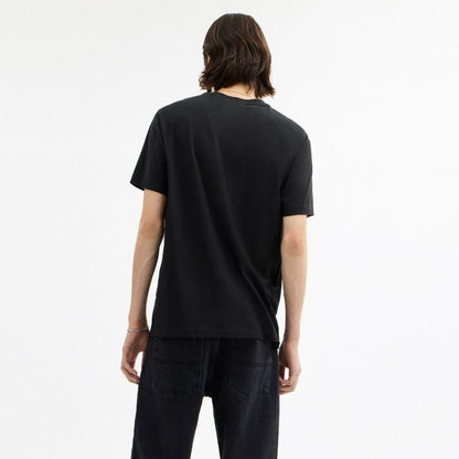 Coach Signature Square T Shirt In Organic Cotton Black