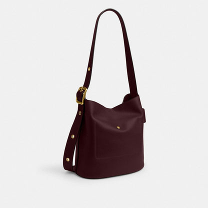 Coach Bleecker Bucket Bag Brass Merlot