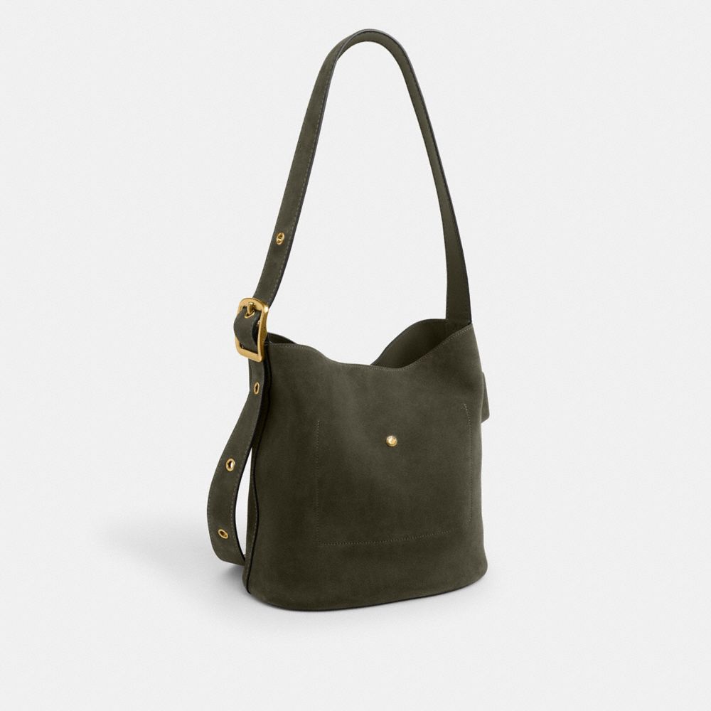 Coach Bleecker Bucket Bag Brass Olive
