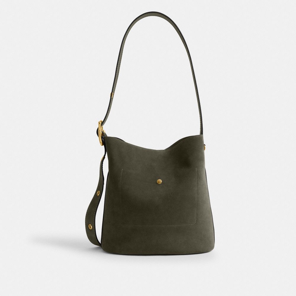 Coach Bleecker Bucket Bag Brass Olive