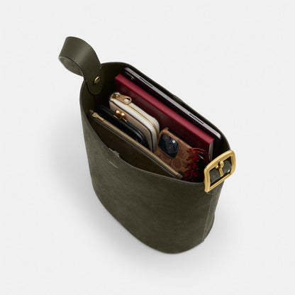 Coach Bleecker Bucket Bag Brass Olive