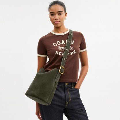 Coach Bleecker Bucket Bag Brass Olive