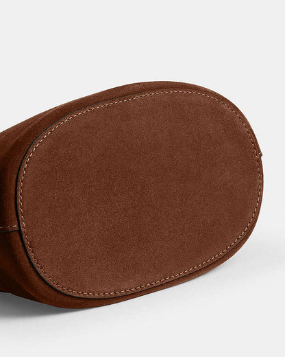 Bleecker Bucket Bag Suede-Brass-Warm Brown Suede-Brass-Warm Brown