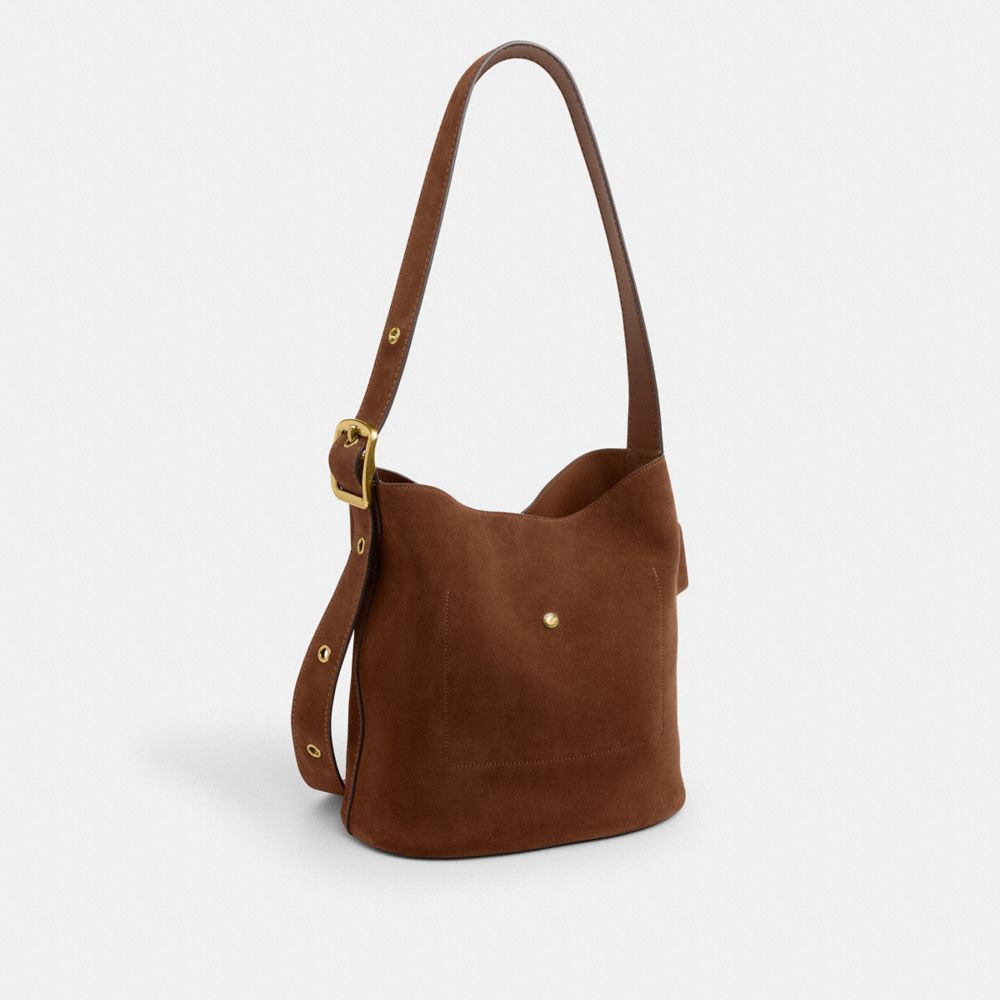 Coach Bleecker Bucket Bag Brass Warm Brown