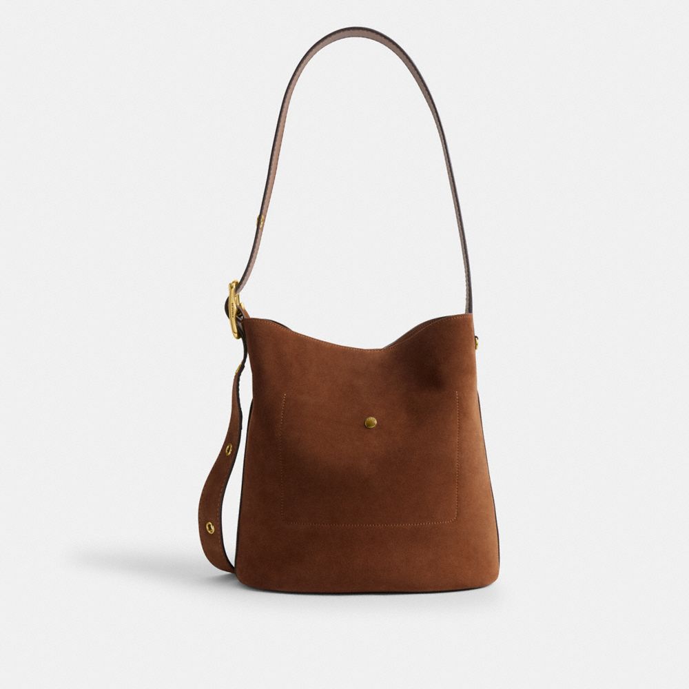 Coach Bleecker Bucket Bag Brass Warm Brown