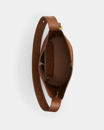 Bleecker Bucket Bag Suede-Brass-Warm Brown Suede-Brass-Warm Brown