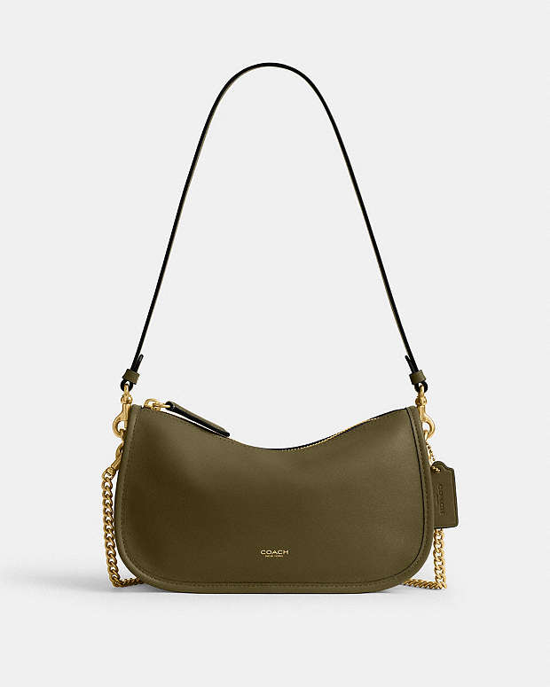 Waverly Bag Natural Grain Leather-Brass-Olive Natural Grain Leather-Brass-Olive