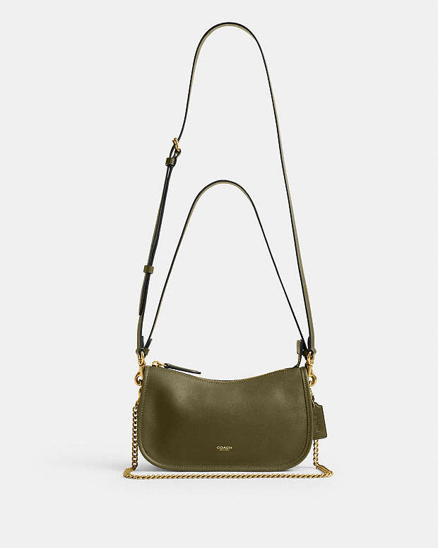 Waverly Bag Natural Grain Leather-Brass-Olive Natural Grain Leather-Brass-Olive