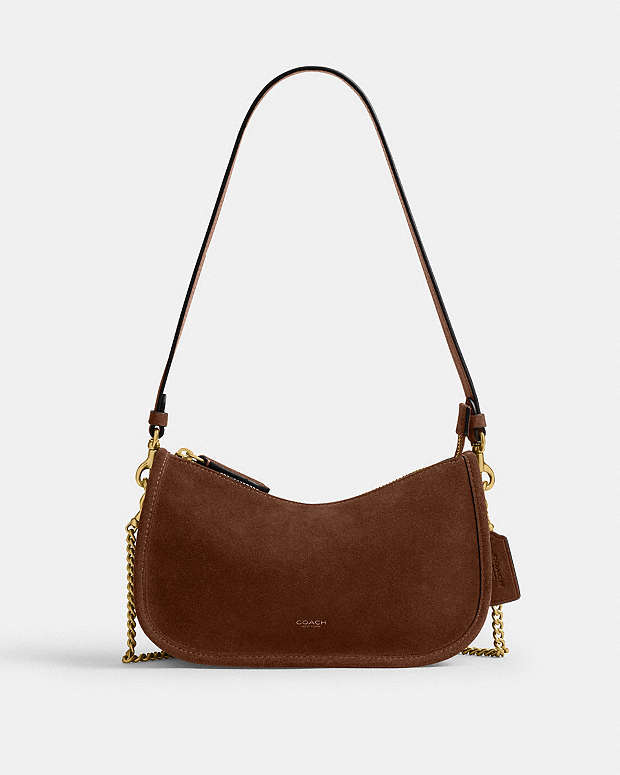 Waverly Bag Suede-Brass-Warm Brown Suede-Brass-Warm Brown