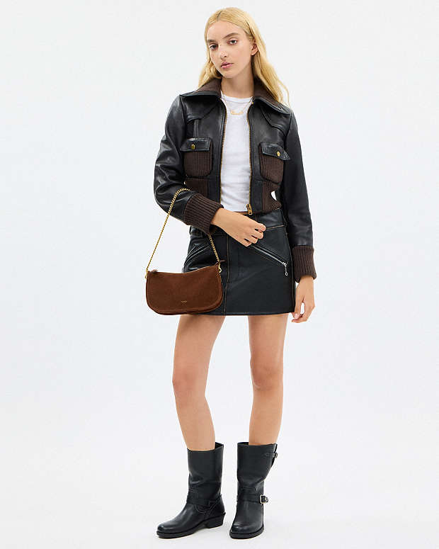 Waverly Bag Suede-Brass-Warm Brown Suede-Brass-Warm Brown