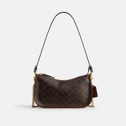 Coach Waverly Bag In Signature Canvas Brass Maple