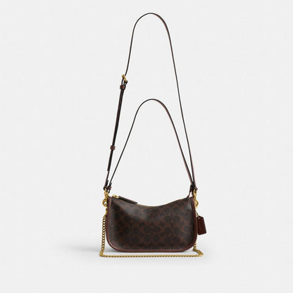 Coach Waverly Bag In Signature Canvas Brass Maple
