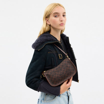 Coach Waverly Bag In Signature Canvas Brass Maple