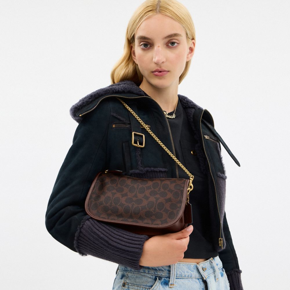 Coach Waverly Bag In Signature Canvas Brass Maple