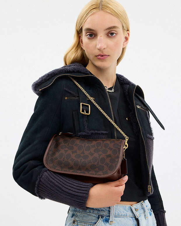 Waverly Bag In Signature Canvas Signature Canvas-Brass-Maple Signature Canvas-Brass-Maple