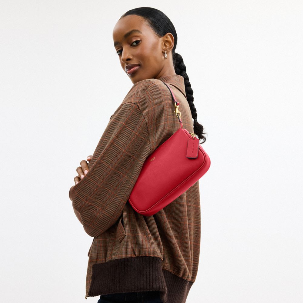 Coach Plaza Bag Brass/Scarlet
