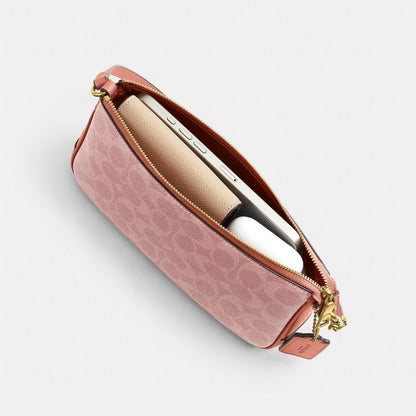 Coach Plaza Bag In Signature Canvas Brass Melon Pink