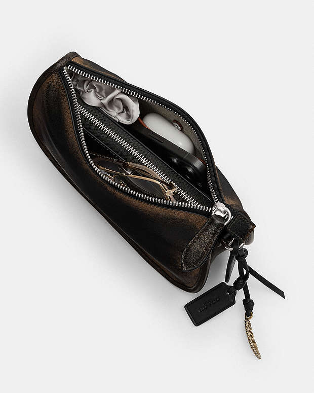 Waverly Bag In Loved Leather Loved Leather-Silver-Black Brown Loved Leather-Silver-Black Brown