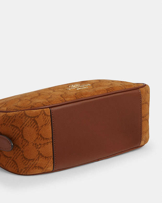 Kailey Shoulder Bag In Signature Suede Suede-Im-Caramel Suede-Im-Caramel